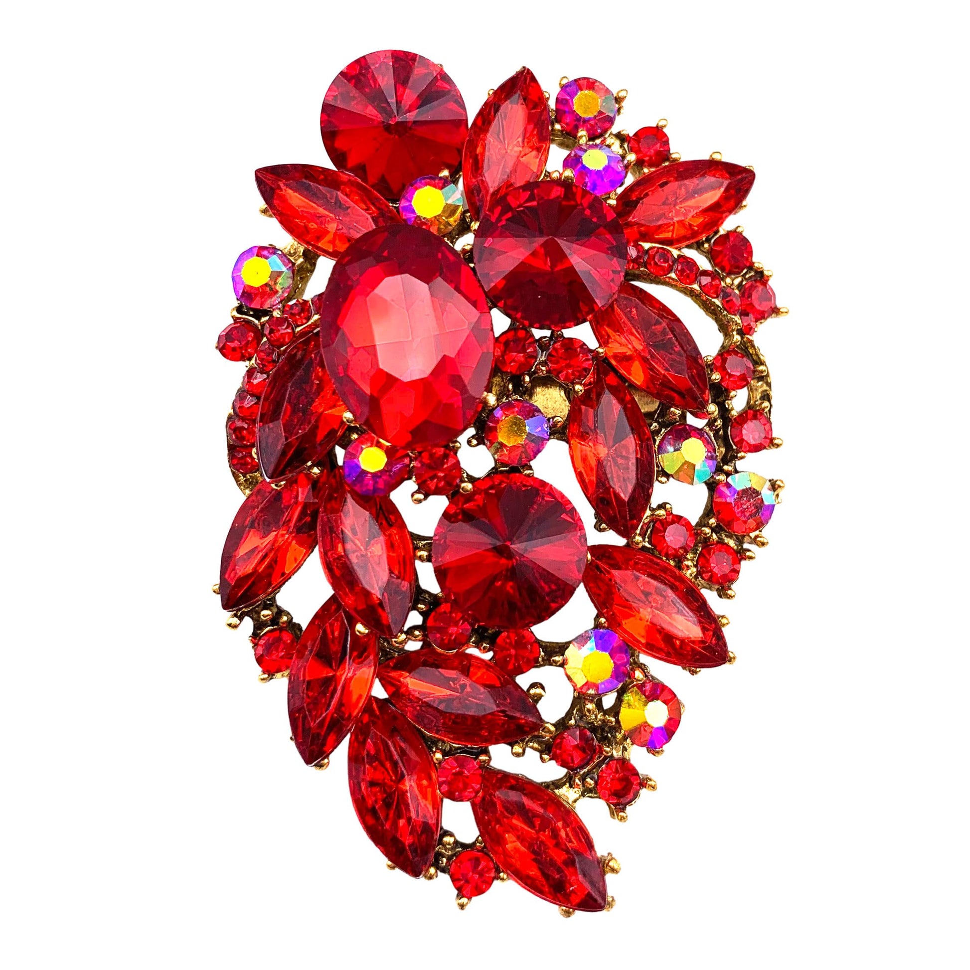 SELOVO Rhinestone Statement Brooch Pin - A&S All things Glam Boutique