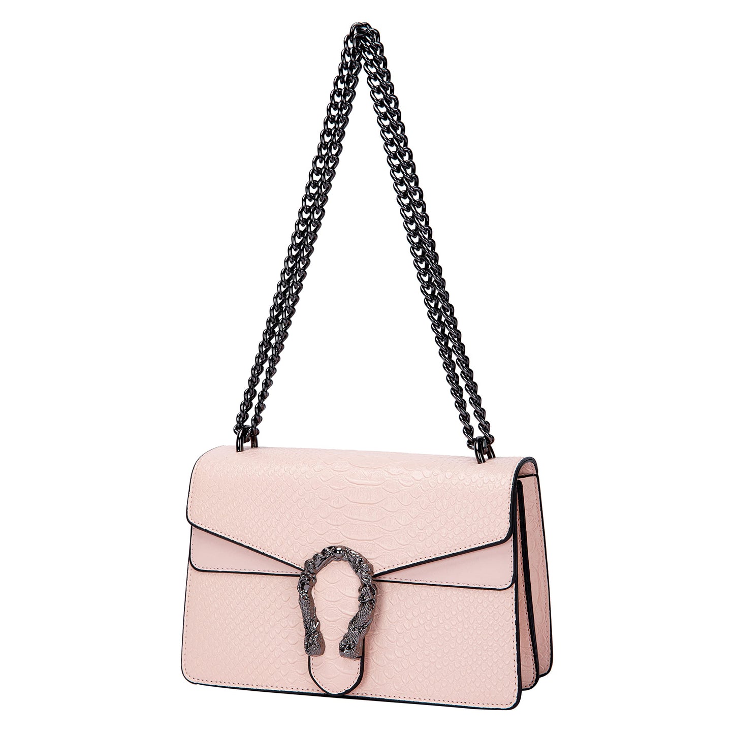 Leather Shoulder Bag Chain Purse GG Inspired