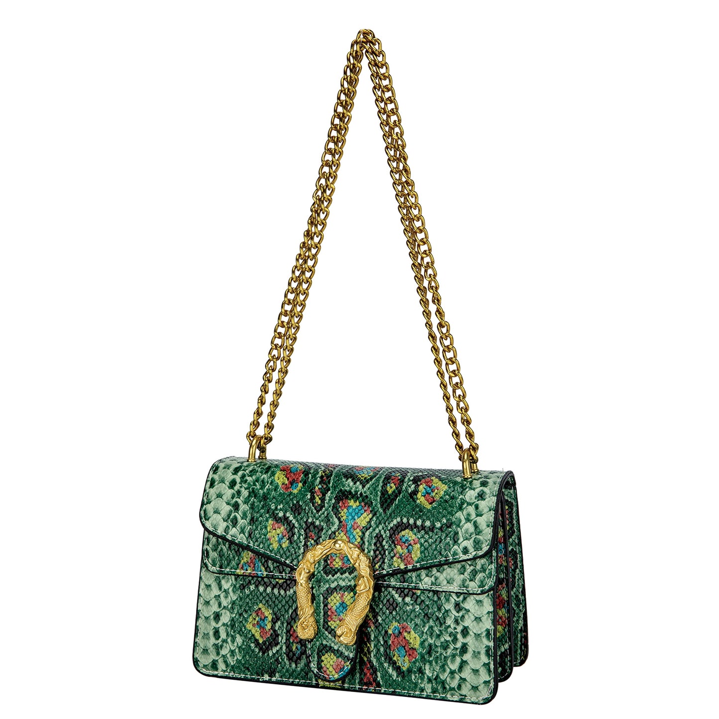 Leather Shoulder Bag Chain Purse GG Inspired