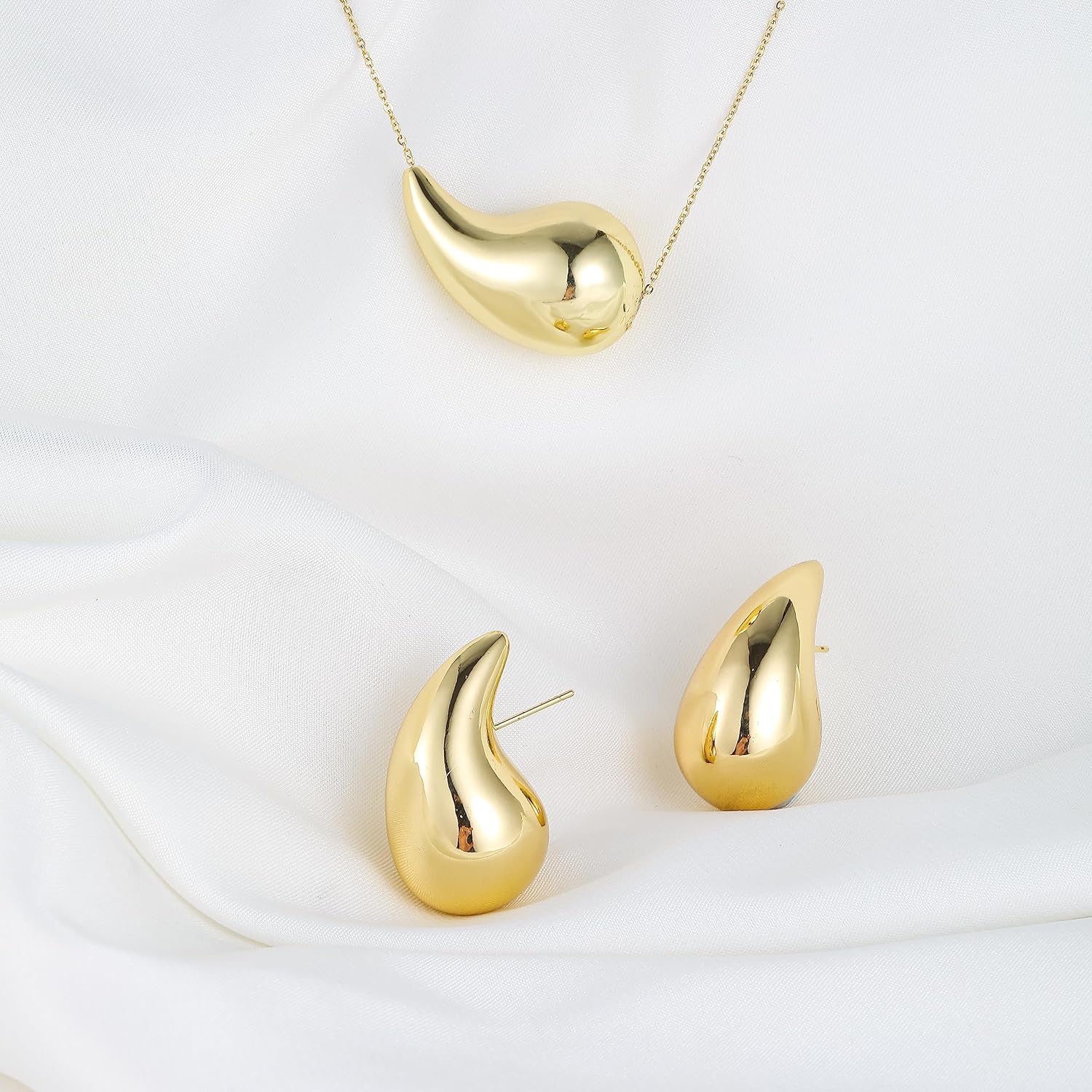 Bottega Earring Dupes Chunky Gold Hoop Earrings - A&S All things Glam Boutique