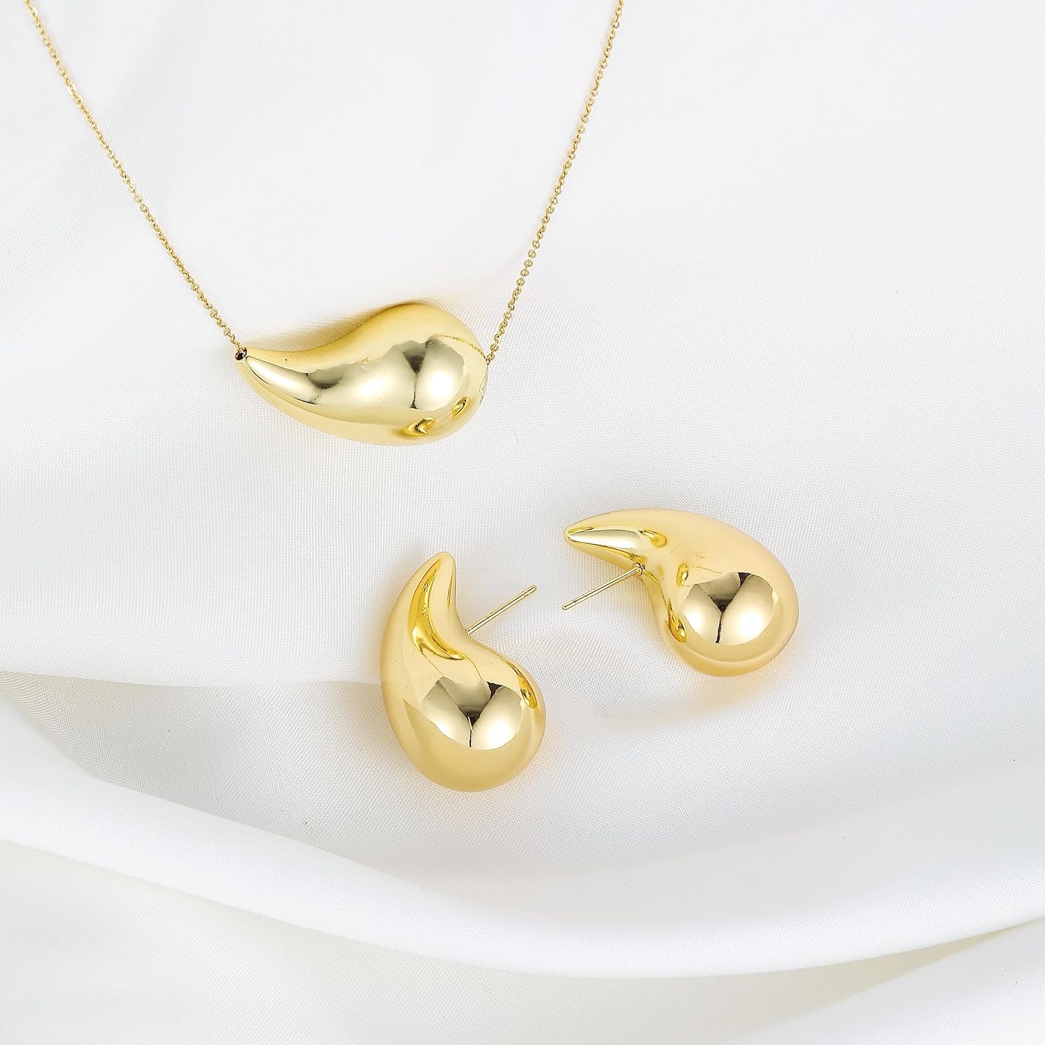 Bottega Earring Dupes Chunky Gold Hoop Earrings - A&S All things Glam Boutique