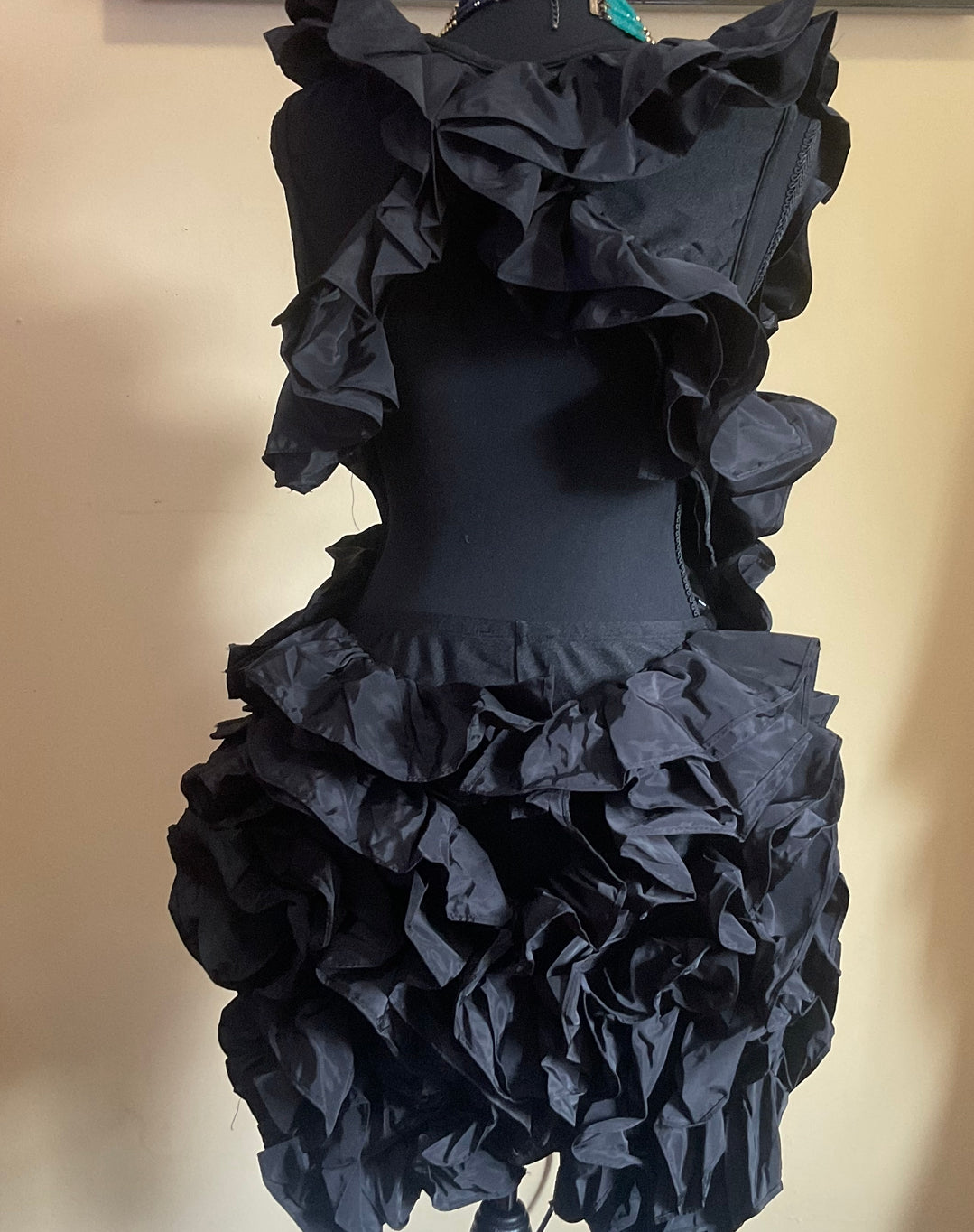Open Back Ruched Ruffles Dress - A&S All things Glam Boutique