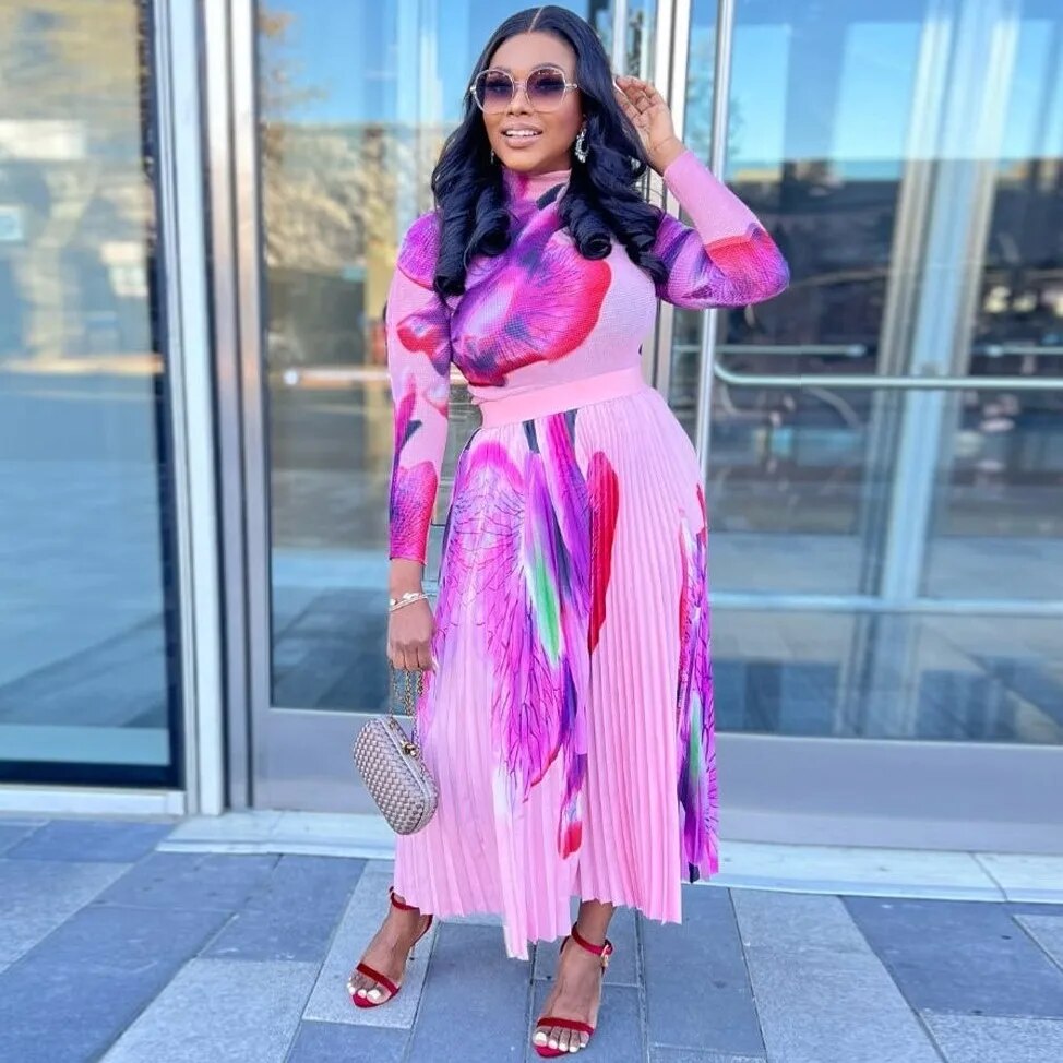 Elegant Pleated Maxi Dress - A&S All things Glam Boutique