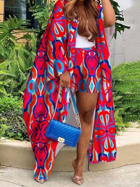 Cardigan Print Two-Piece Nightclub Outfit HC2C59KXSH A&S All things Glam Boutique