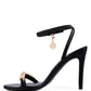 Mooning High Heeled Metal Chain Strap Sandals - A&S All things Glam Boutique
