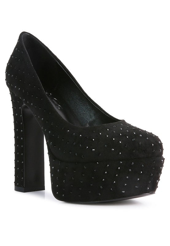 Poppins Glinting Platform High Pumps - A&S All things Glam Boutique