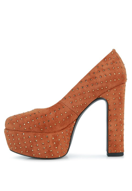 Poppins Glinting Platform High Pumps - A&S All things Glam Boutique