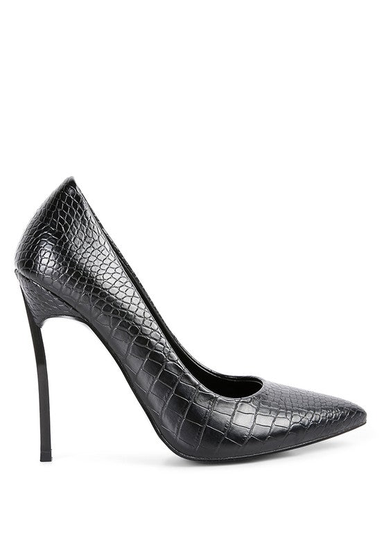 Urchin Croc Patterened High Heeled Sandal - A&S All things Glam Boutique