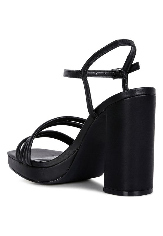 High Heel Platform Strappy Sandals - A&S All things Glam Boutique