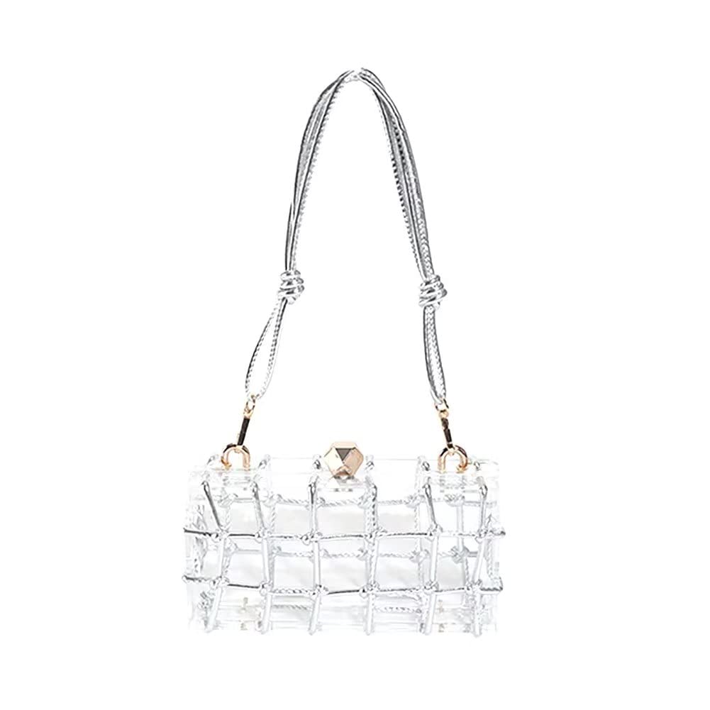 Clear Acrylic Rhinestone Acrylic Clutch Crystal