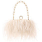 Feather Evening Clutch Vintage Banquet Handbag