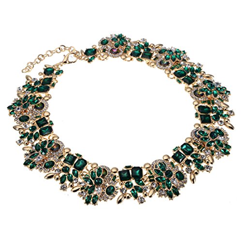 Jerollin Crystal Rhinestone/Pearl Statement Chain Necklace - A&S All things Glam Boutique