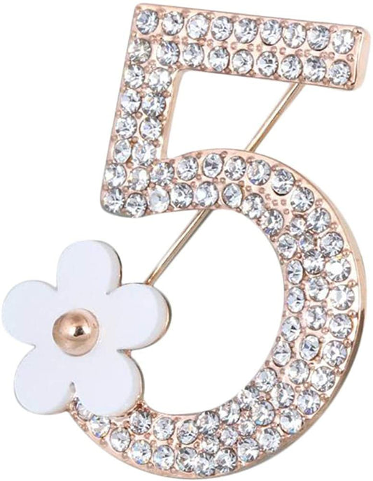 Chanel  Number Five Pin Brooch - A&S All things Glam Boutique