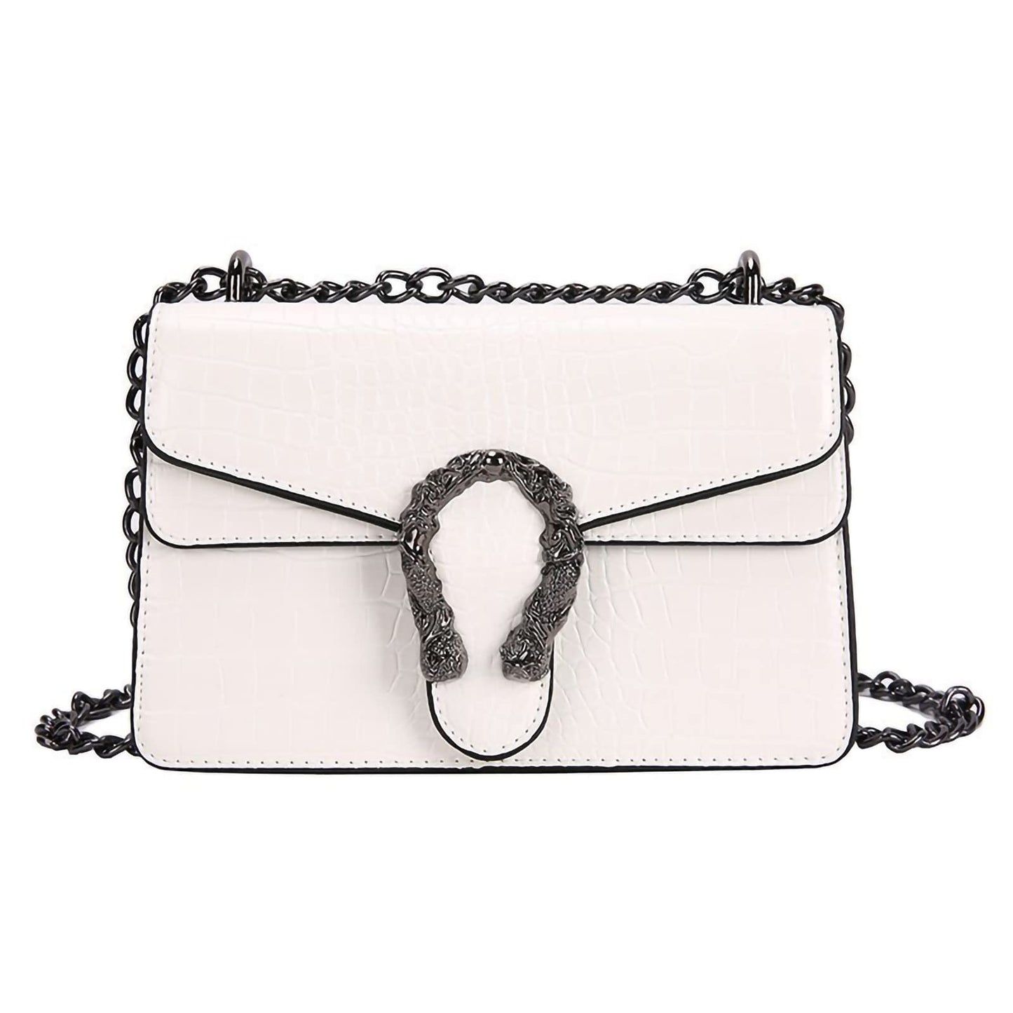 Leather Shoulder Bag Chain Purse  GG Inspired