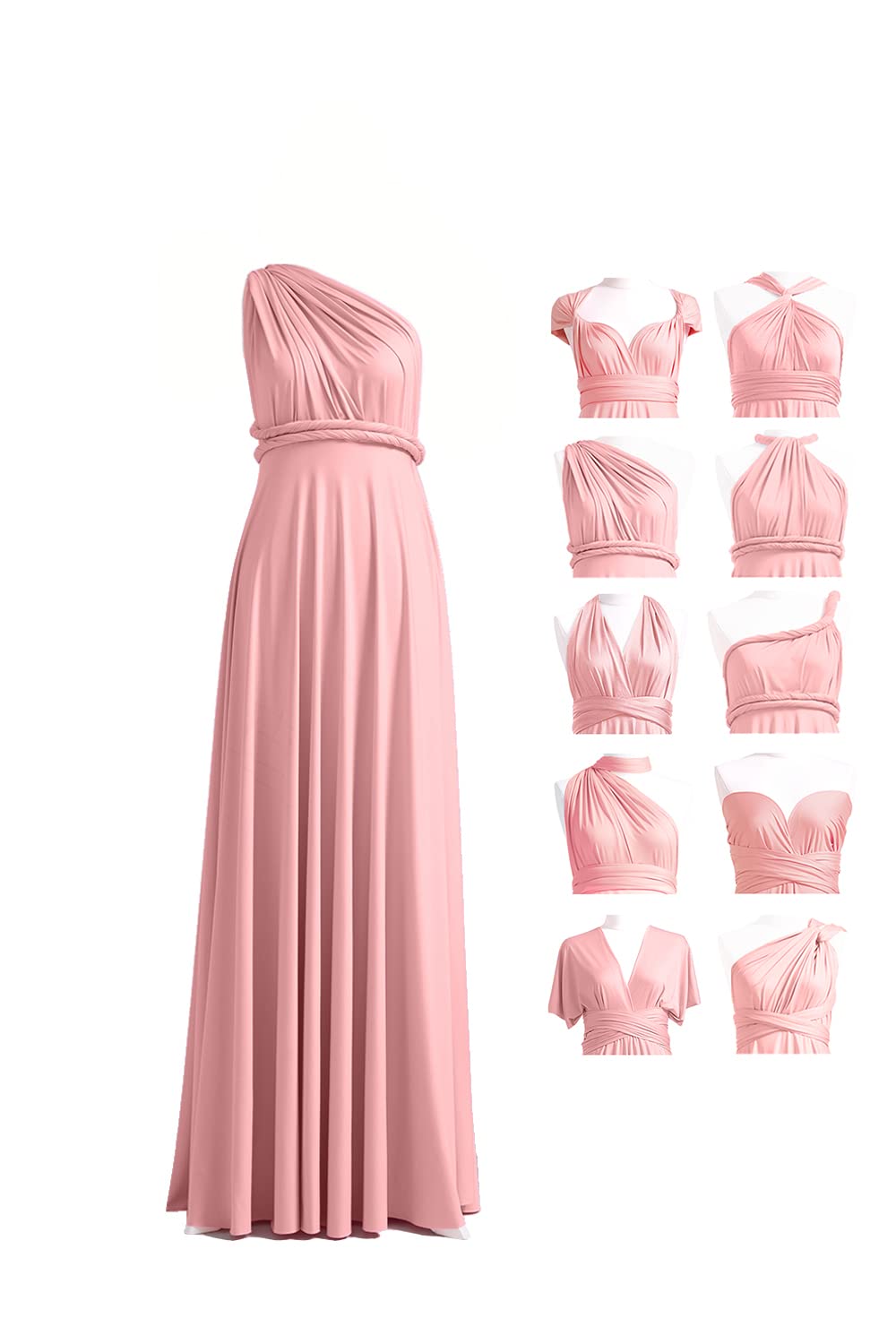 Bridesmaid Dress,  Multi-Way  Twist Wrap Dress