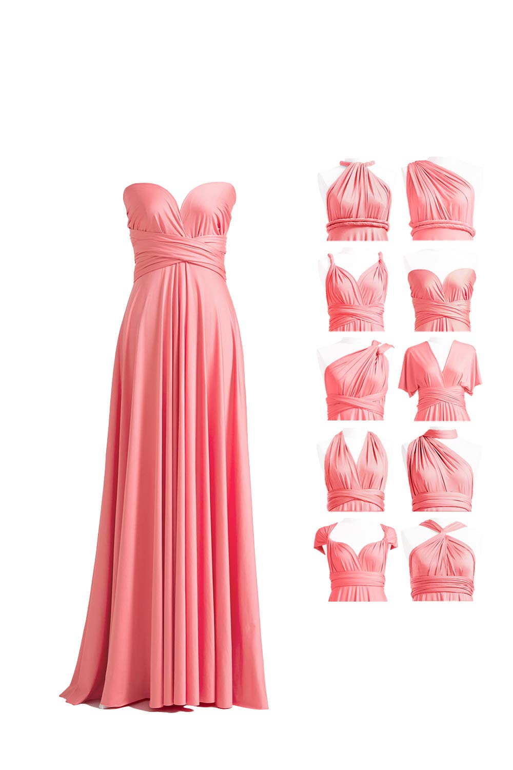 Bridesmaid Dress,  Multi-Way  Twist Wrap Dress