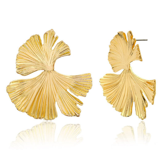 Ginkgo Leaf Flower Earrings - A&S All things Glam Boutique