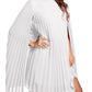 Rooscier Women's Mock Neck Cloak Sleeve Pleated Keyhole Back Flowy Party Midi Dress