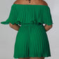 Women's Off-Shoulder Ruffled Rompers