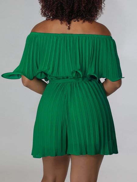 Women's Off-Shoulder Ruffled Rompers