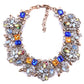 Bib Statement Necklace Colorful Glass Crystal Collar Choker Necklace - A&S All things Glam Boutique