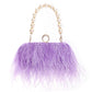 Feather Evening Clutch Vintage Banquet Handbag