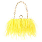 Feather Evening Clutch Vintage Banquet Handbag