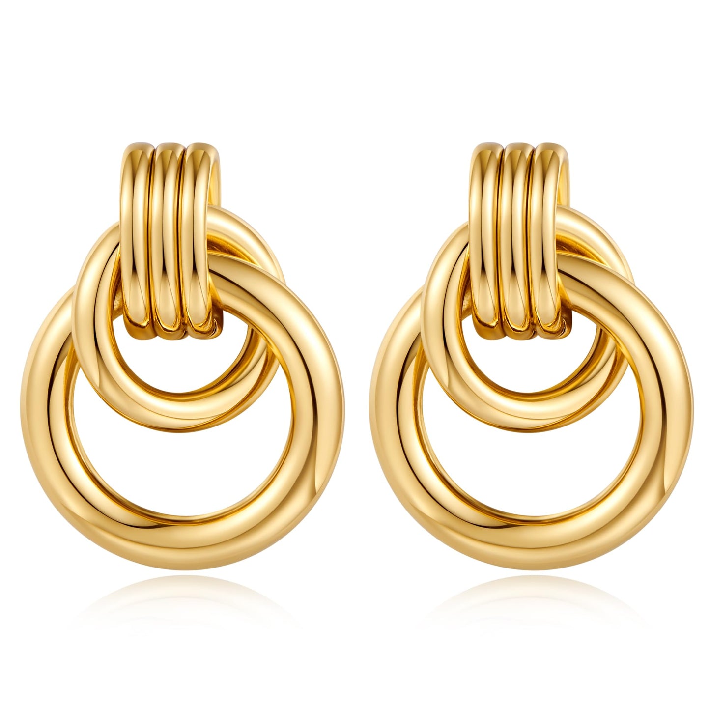 Gold Geometric Drop Dangle Earrings