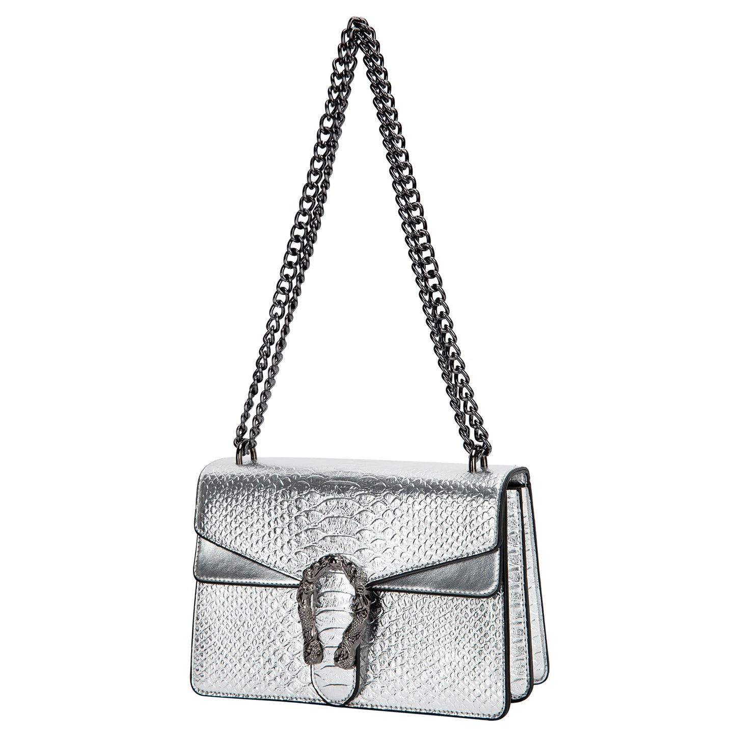 Leather Shoulder Bag Chain Purse  GG Inspired