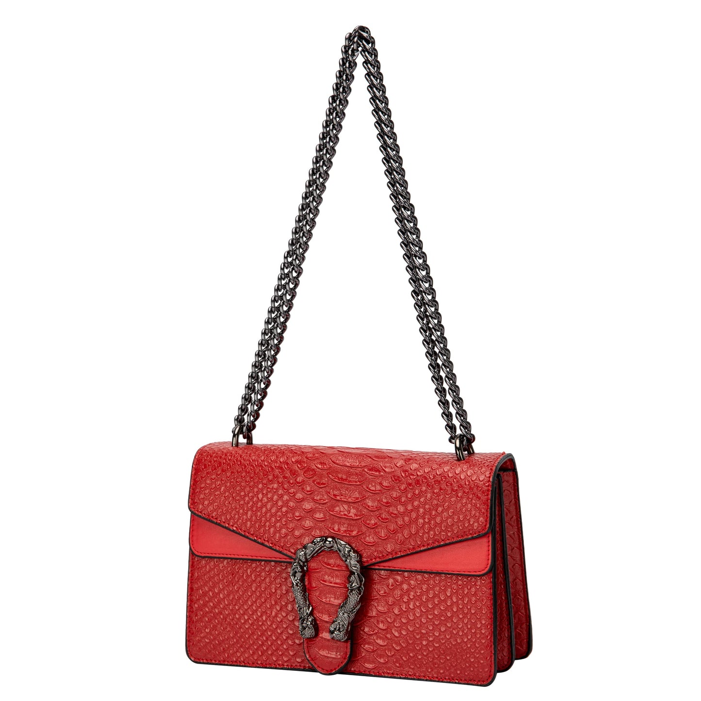 Leather Shoulder Bag Chain Purse  GG Inspired