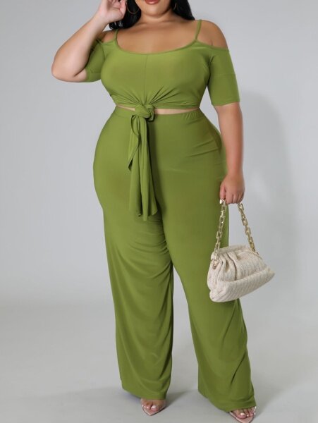 Solid Color Slip Top Two-Piece Set HWULYU3UR2 A&S All things Glam Boutique