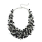 Bocar Fashion Crystal Chunky Collar Statement Necklace Earring Set for Women Gift