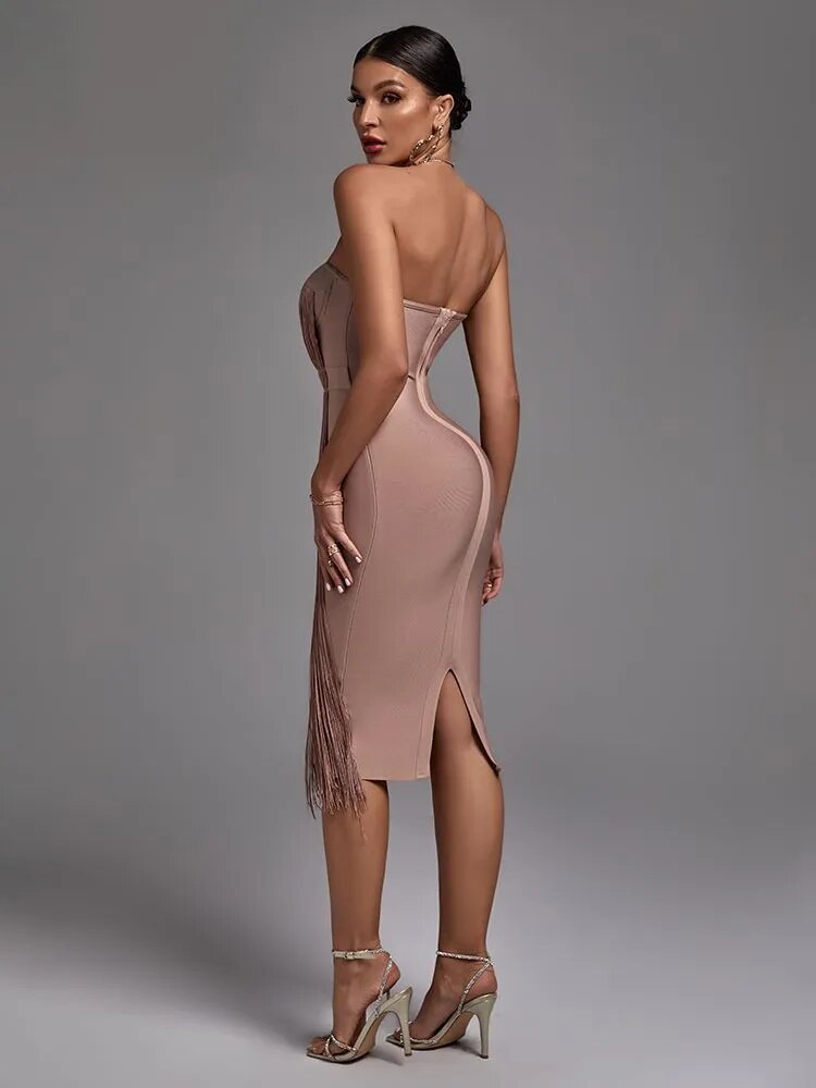 Cassie Elegant Sexy Evening Bodycon Dress. - A&S All things Glam Boutique