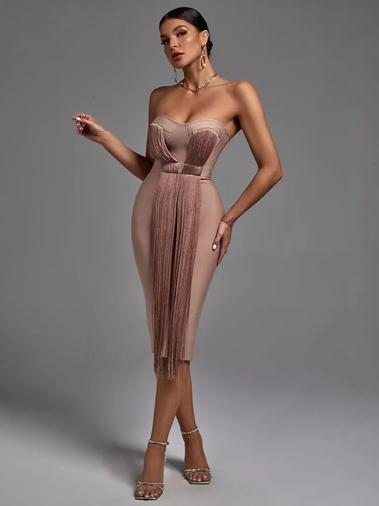 Cassie Elegant Sexy Evening Bodycon Dress. - A&S All things Glam Boutique