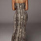 Ladies Sleeveless V-Neck Leopard Print Dress