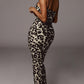 Ladies Sleeveless V-Neck Leopard Print Dress