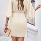 Elegant solid color waist dress for spring and summer