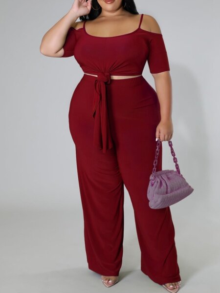 Solid Color Slip Top Two-Piece Set HWULYU3UR2 A&S All things Glam Boutique