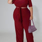 Solid Color Slip Top Two-Piece Set HWULYU3UR2 A&S All things Glam Boutique