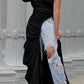 Side-Cut Slim-Fitting  Long-Sleeved Slanted-Shoulder Dress HC2C59KCNN A&S All things Glam Boutique