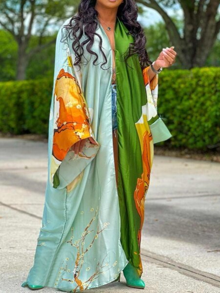 Printed Shawl Coat(Belt not included) HWF57TQPWQ A&S All things Glam Boutique