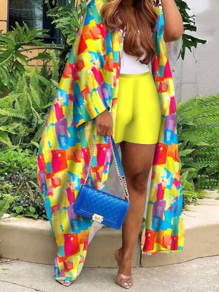 Cardigan Print Two-Piece Nightclub Outfit HC2C59KXSH A&S All things Glam Boutique